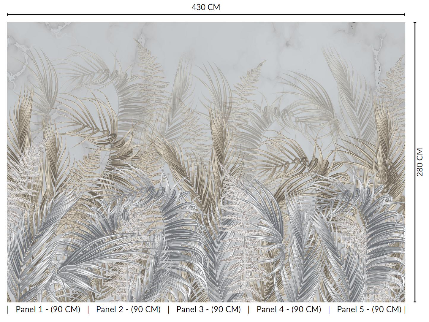 Swaying Palm Leaves Murals MA1244