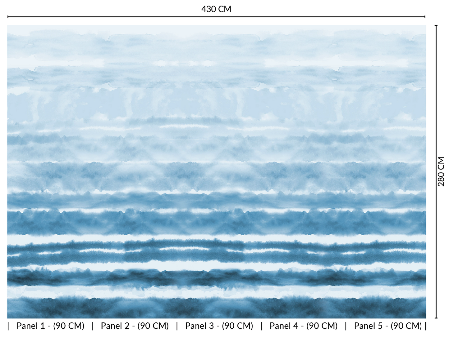 Rolling Abstract Waves Murals MA1624