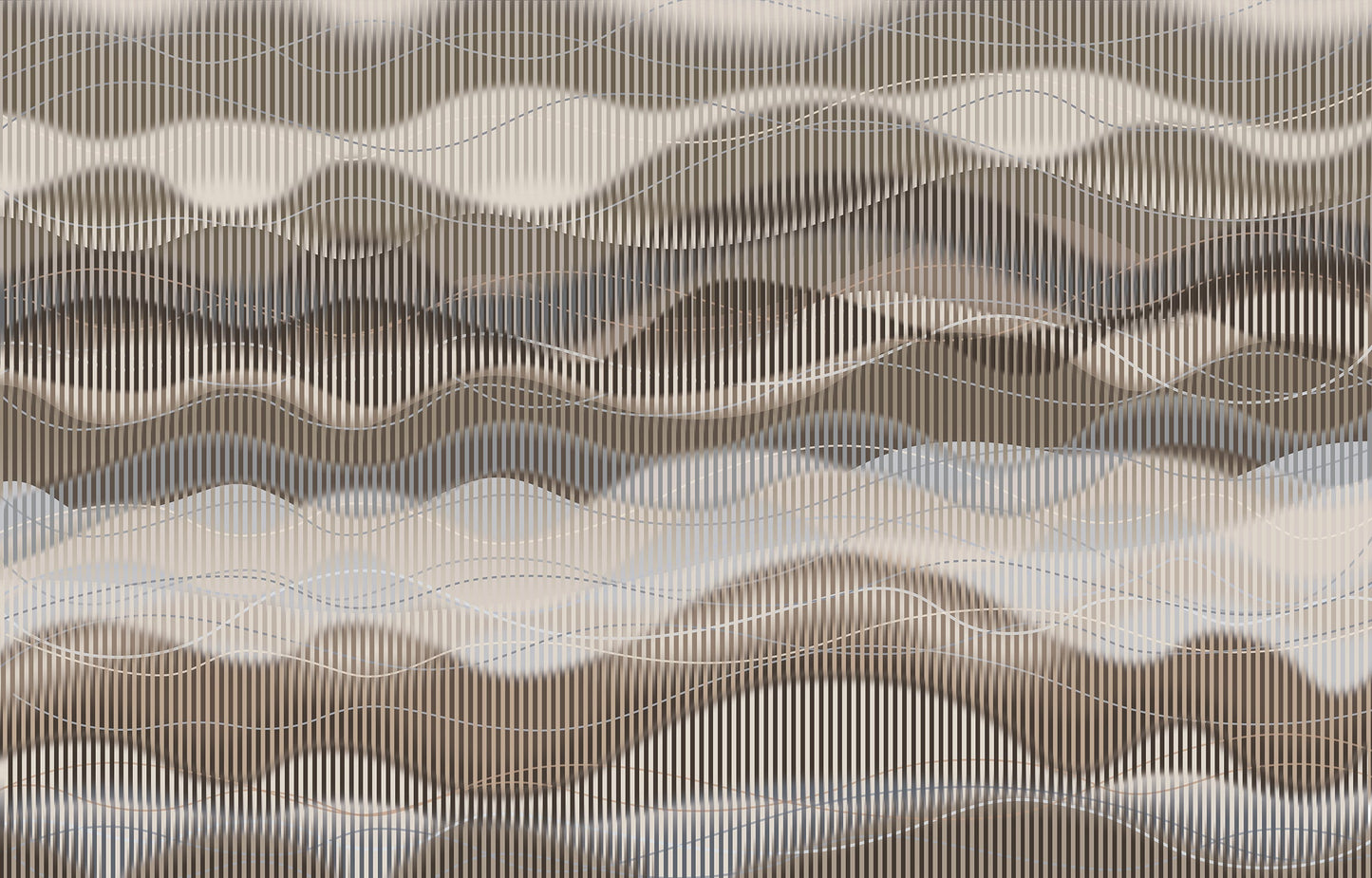 Abstract Striped Waves Murals MA1731