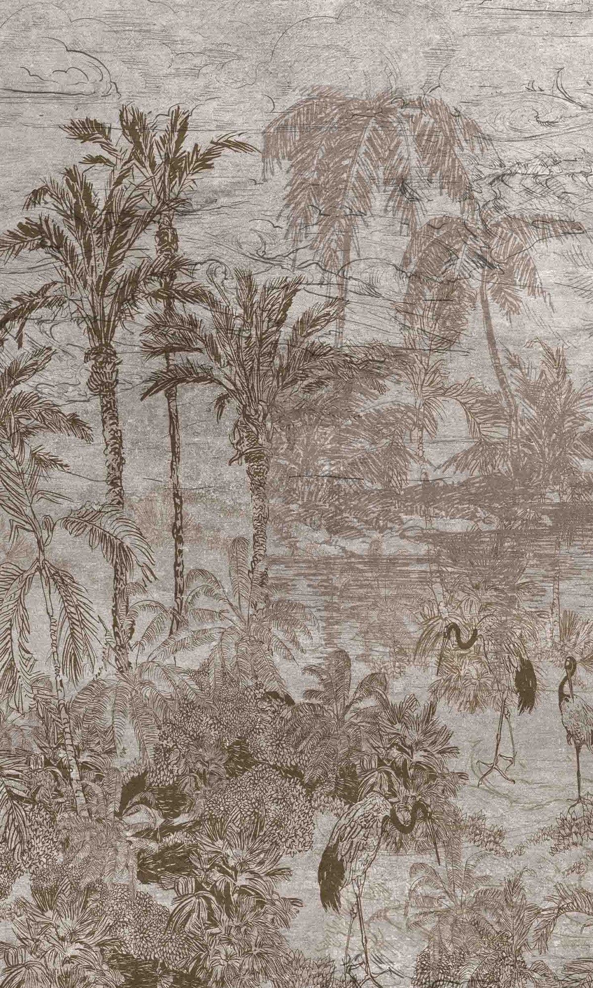 Flamingos by the Beach Murals MA597