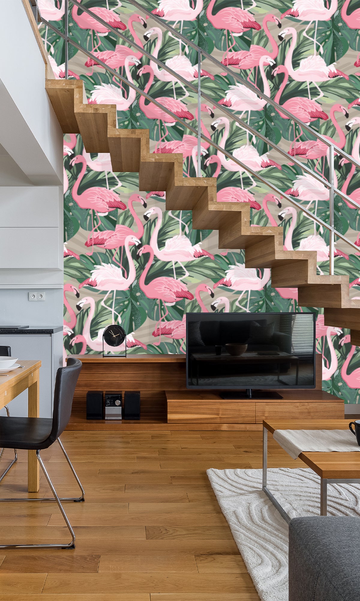 Flamingos by the Beach Murals MA597