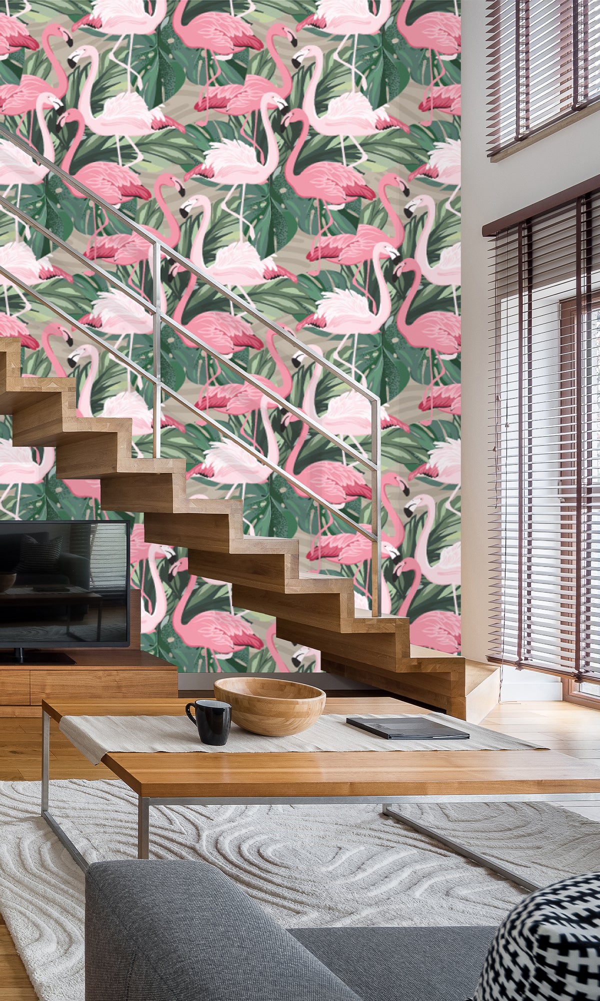Flamingos by the Beach Murals MA597