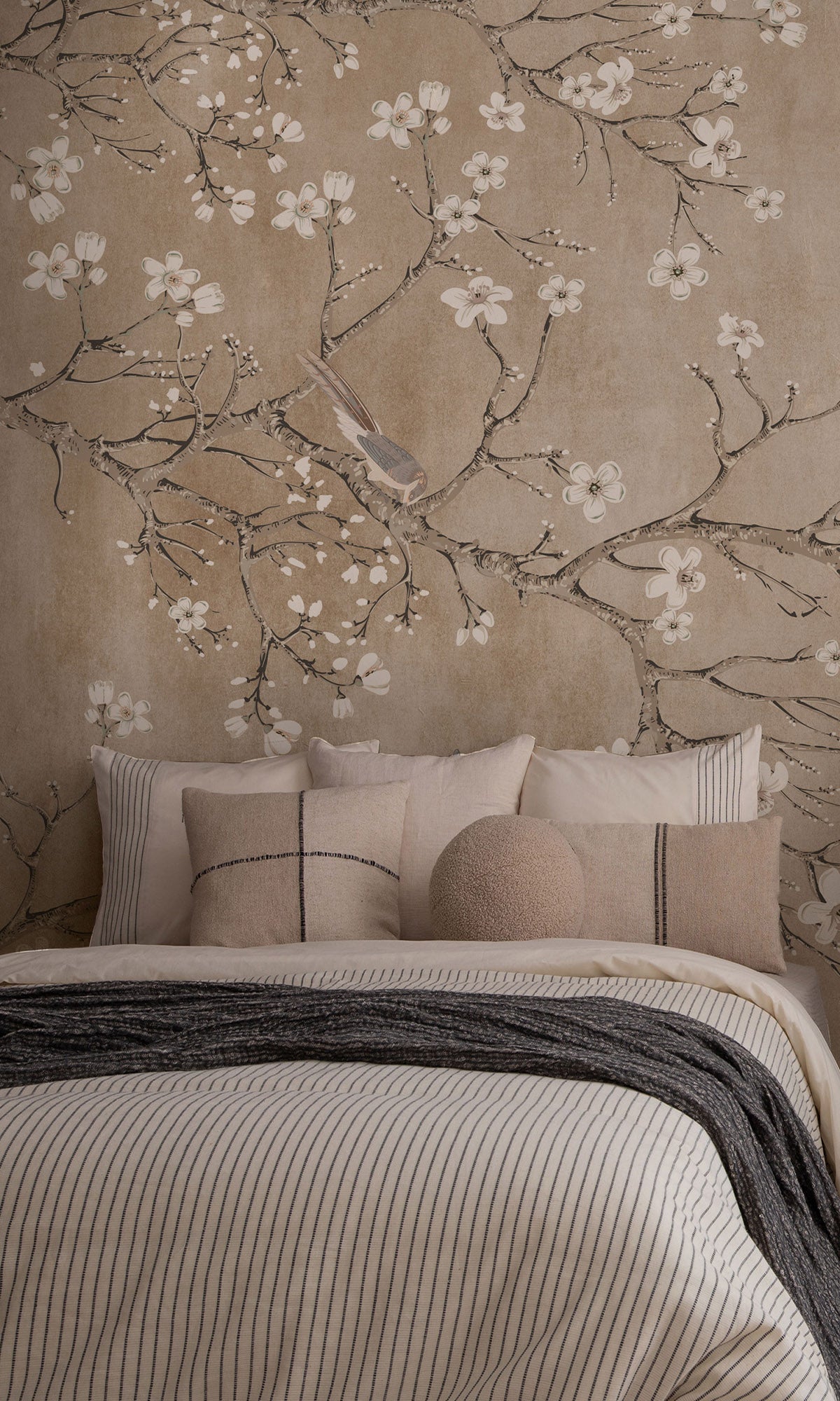 Beige Blossoming Almond Tree Murals MF1555