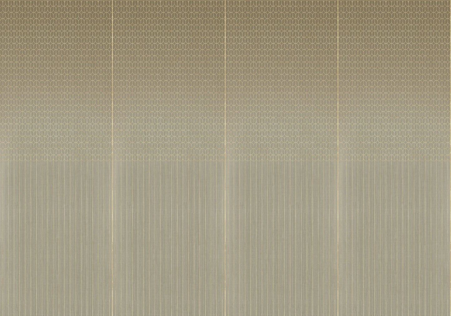 Gold Geometric Striped Murals MG1724