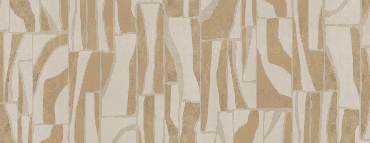 Taupe Abstract Geometric Collage Murals MG1726