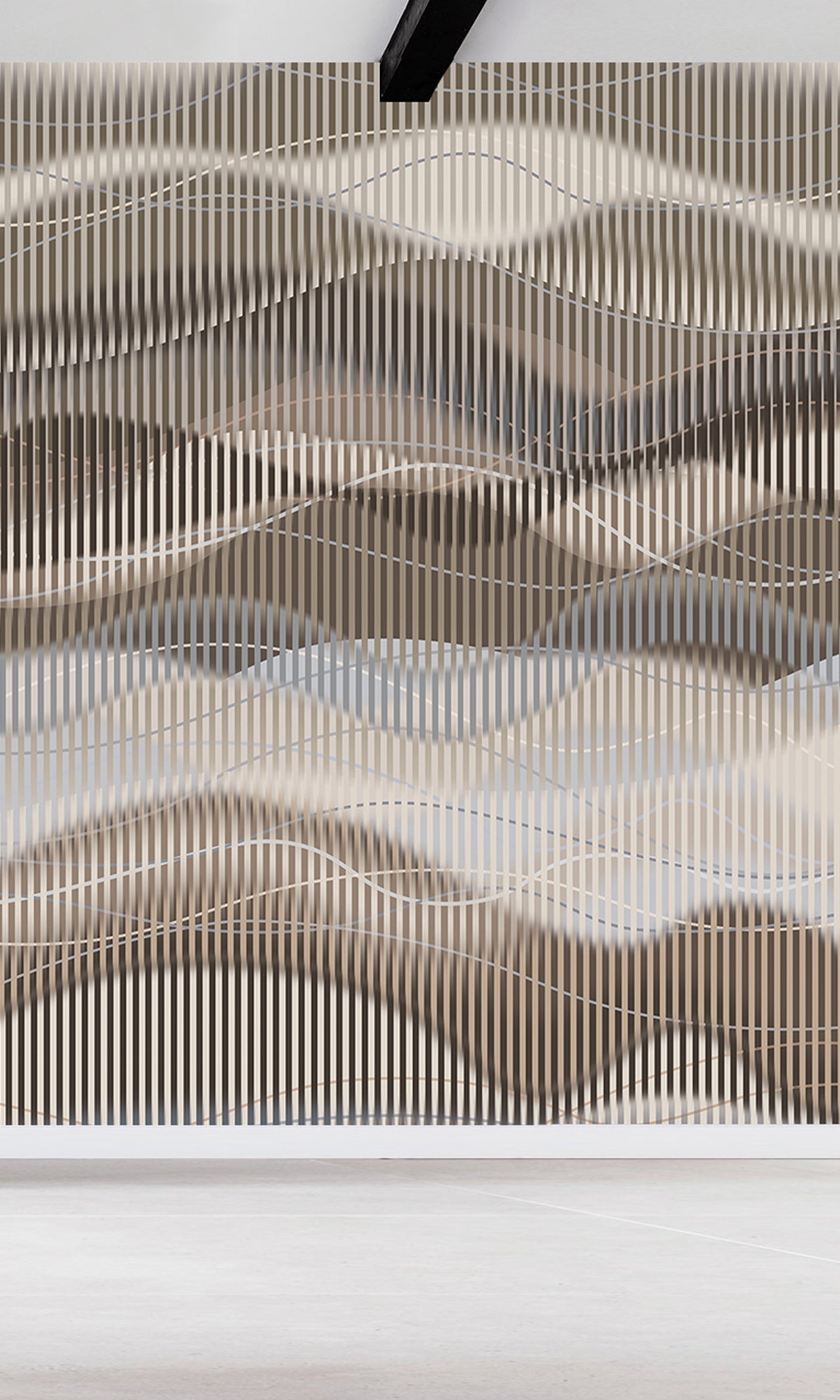 Abstract Striped Waves Murals MA1731