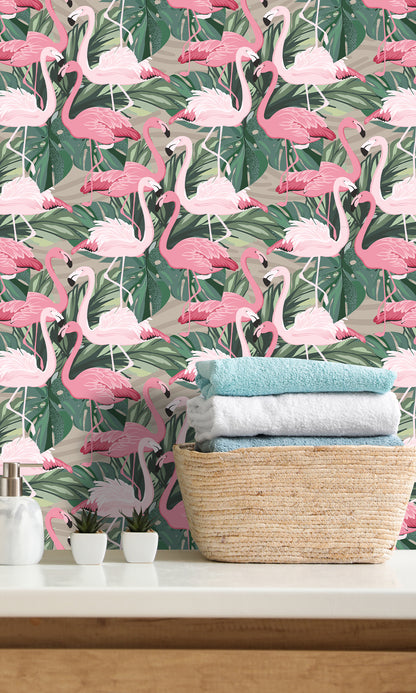 Flamingos by the Beach Murals MA597