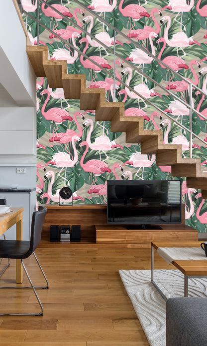 Flamingos by the Beach Murals MA597