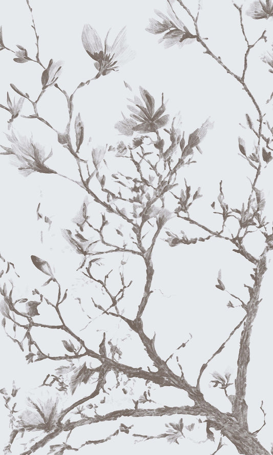 Taupe Magnolias In Bloom Murals MF1256