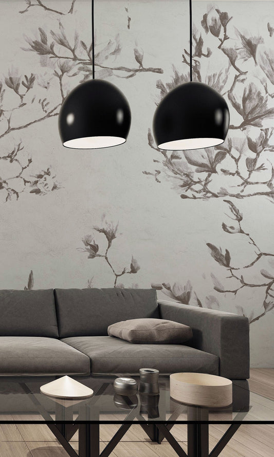 Taupe Magnolias In Bloom Murals MF1256