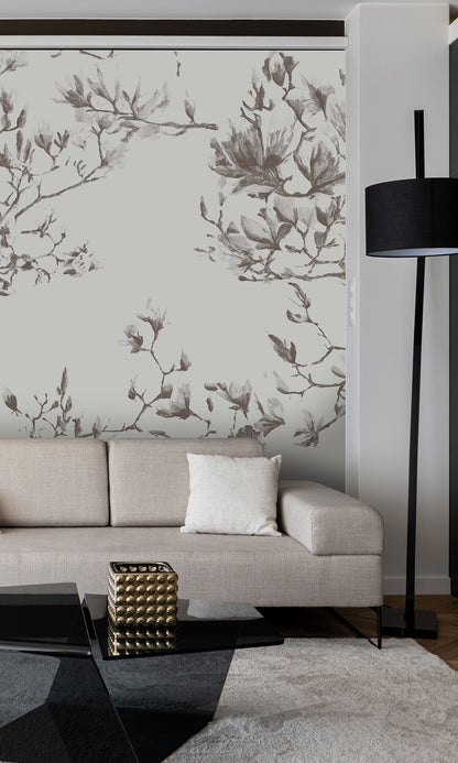 Taupe Magnolias In Bloom Murals MF1256