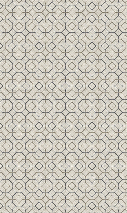 Taupe Tiled Geometric Ogee Murals MG1721