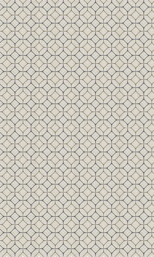 Taupe Tiled Geometric Ogee Murals MG1721