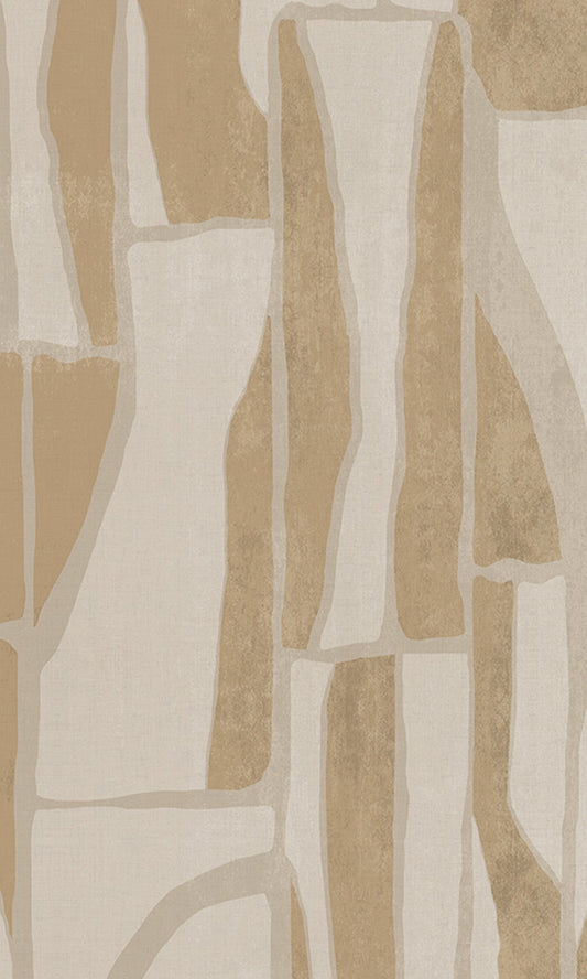 Taupe Abstract Geometric Collage Murals MG1726