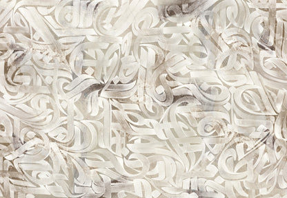 Gray Vintage Swirling Ribbons Murals MH1450