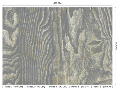 Gray Abstract Tree Bark Murals MS1153
