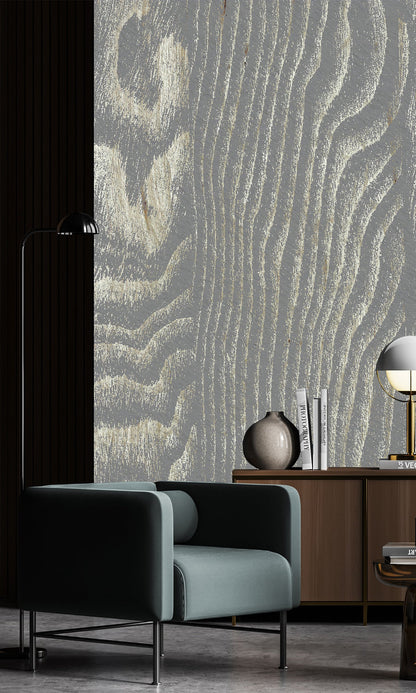 Gray Abstract Tree Bark Murals MS1153