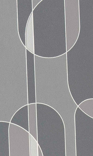retro overlapping geometric ovals wallpaper